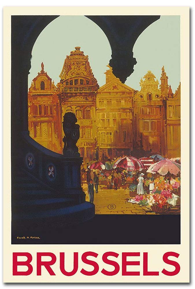 Brussels Belgium Travel Vintage Refrigerator Magnet 2.5