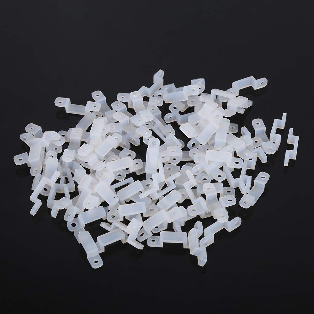 8mm Waterproof Silicone Holder Clip for 3528 5050 1210 RGB LED Strip Mounting - Secure Fixing Clips for 10mm LED Light Strips - Durable Watertight Mounting Brackets (Pack of XX) - Perfect for Home, Kitchen, Bedroom, and Outdoor LED Lighting Projects