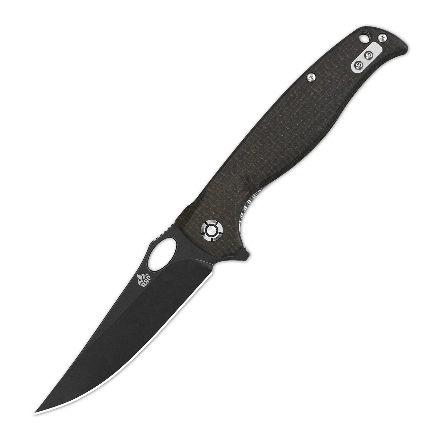 Premium QSP Gavial Liner Lock Pocket Knife - D2 Steel Blade & Micarta Handle - EDC, Camping, Hunting & Outdoor Survival Tool