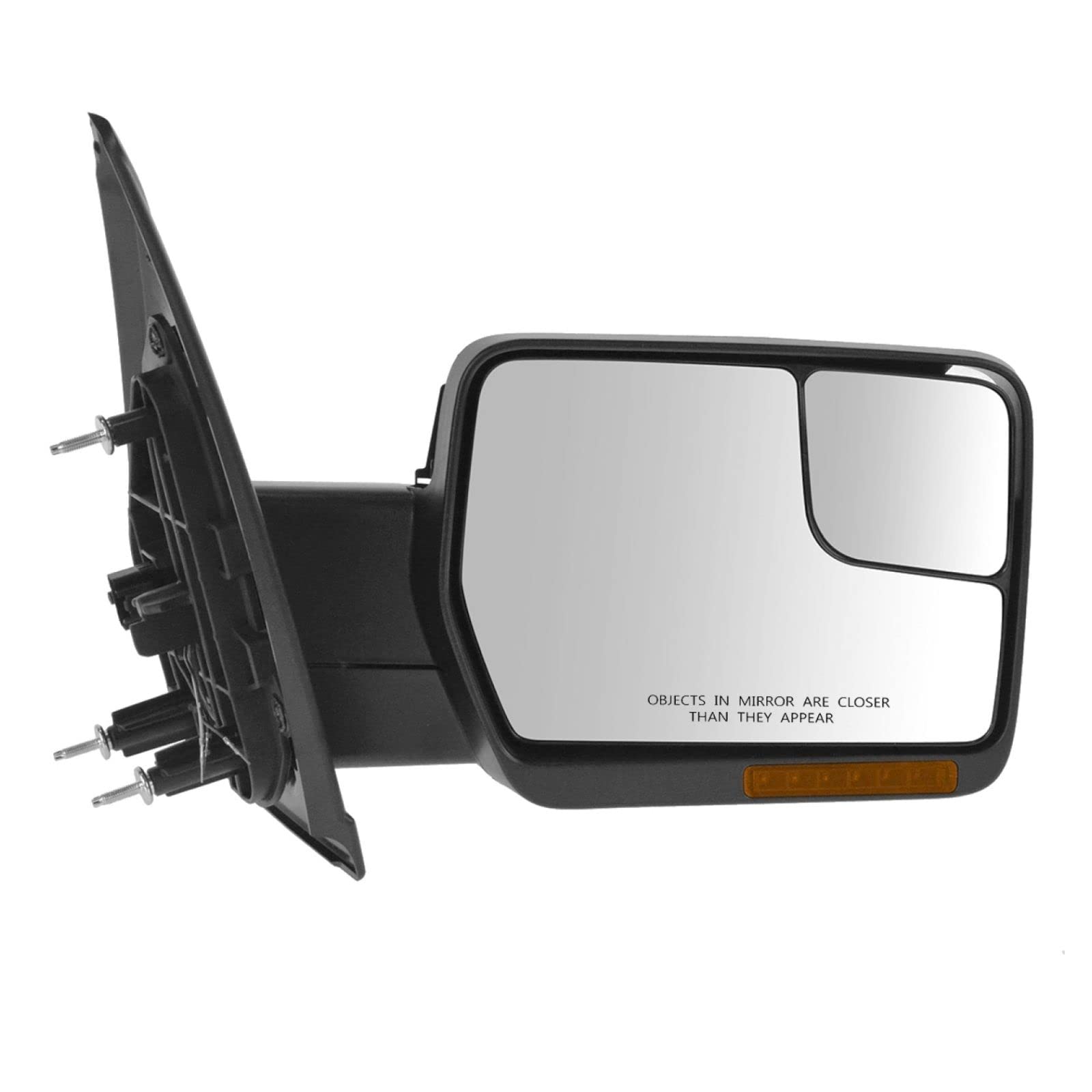 Ford Power Folding Heated Side Mirrors with Turn Signal & Puddle Lights - Chrome Pair (Perfect for Winter Driving & Night Visibility)