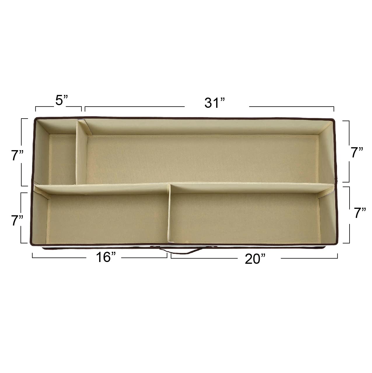 Household Essentials Gift Wrap Organizer with Lid - Natural Brown Storage Box for Wrapping Paper, Ribbons & Crafts | Perfect for Holiday Gift Wrapping, Party Decorations & Craft Room Organization