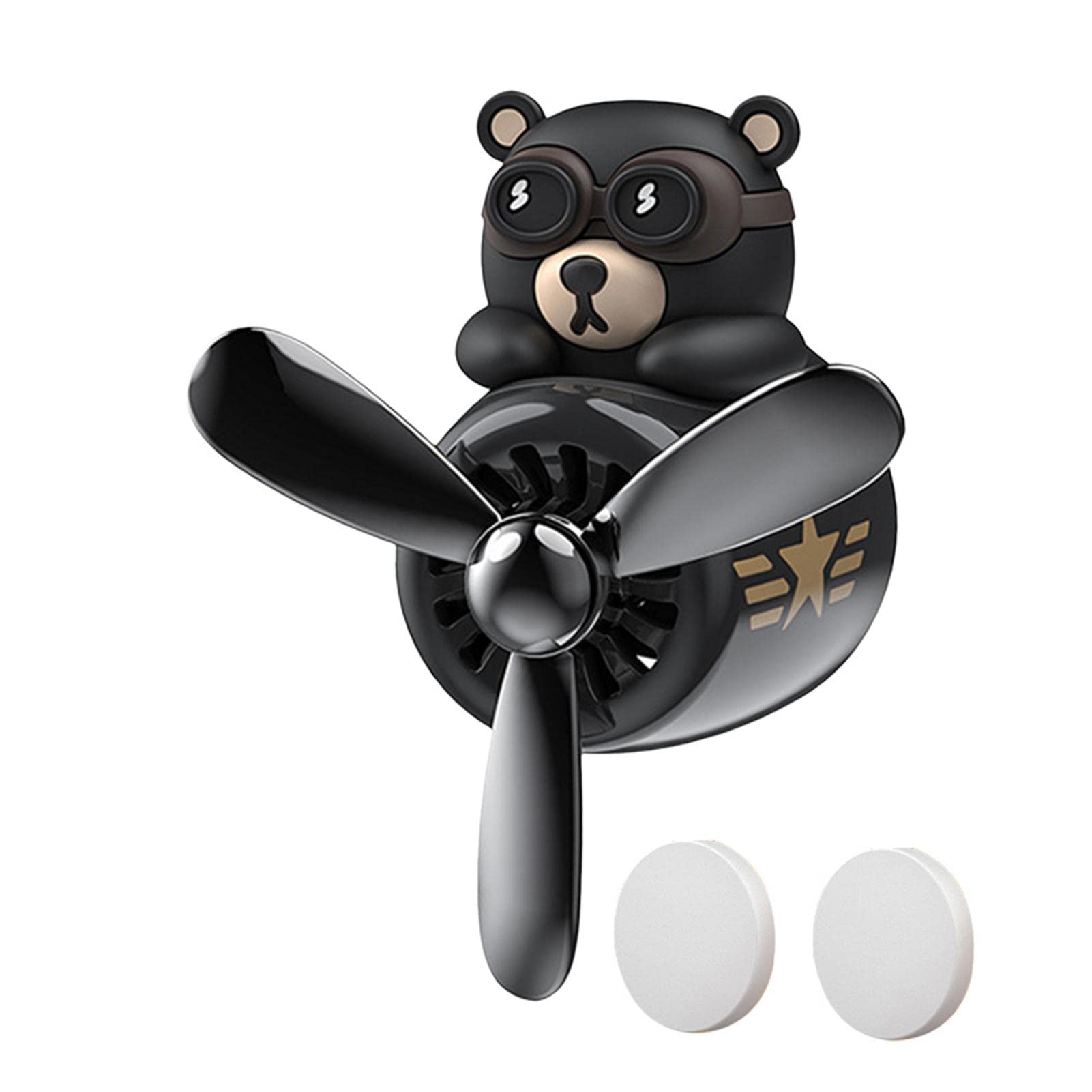 SUKALUN Cute Duck Bear Pilot Car Air Freshener | Anime Figures Car Scents Vent Clip Fragrance Diffuser | Interior Decoration Accessories for Men and Women | Perfect for Cars, Offices, and Home Spaces