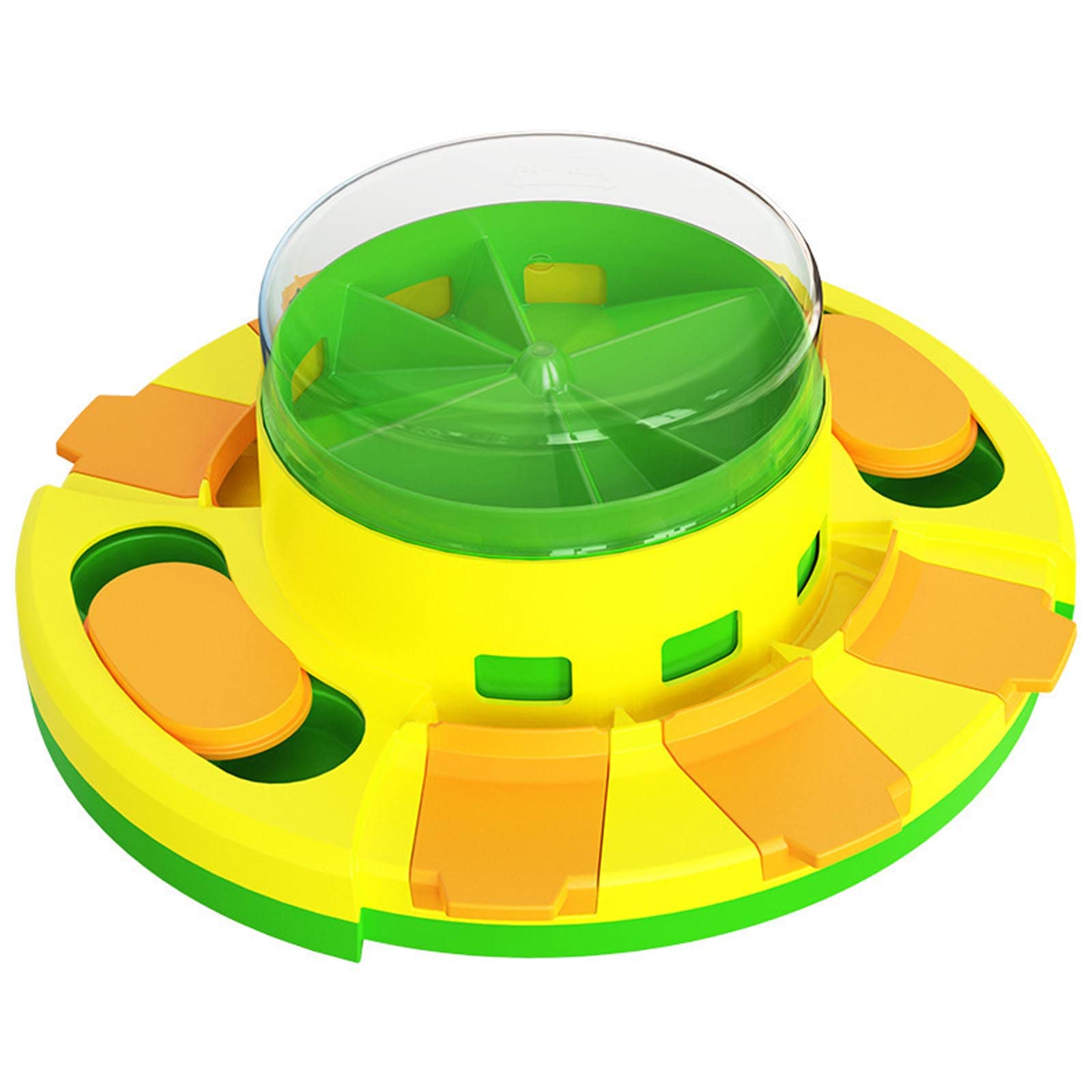 Automatic Slow Feeder Dog Cat Bowl - Interactive Puzzle Toy for Pets - Treat Dispenser & Portion Control - Green Pet Feeding Dish for Small Medium Large Dogs & Cats - Perfect for Mealtime Enrichment & Preventing Bloat