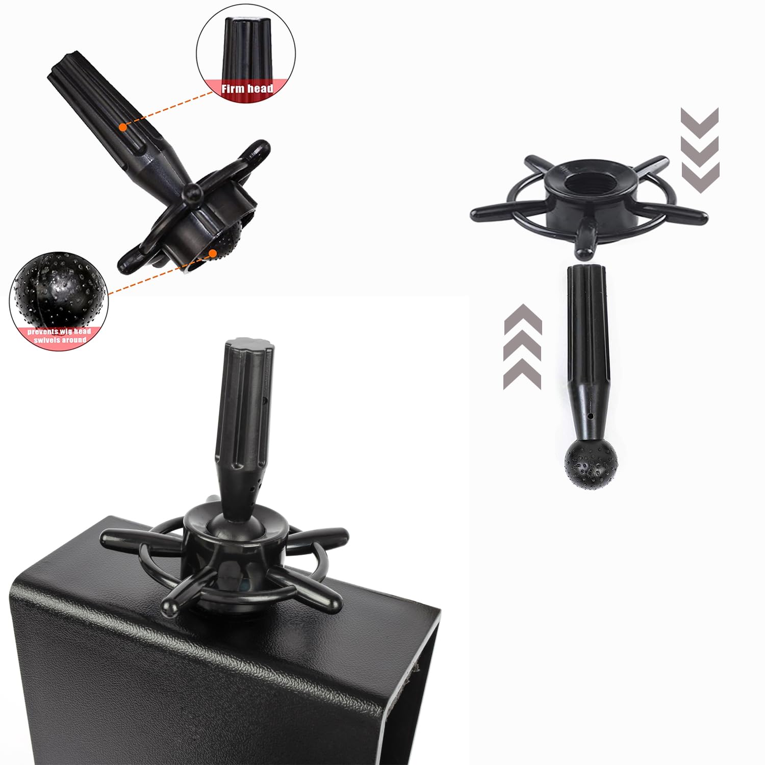 Professional Mannequin Clamp Stand for Salon Chairs - Adjustable Mannequin Head Holder for Hairstyling Practice, Braiding & Hair Styling Training (1 Pack) - Perfect for Beauty Schools & Home Salon Practice