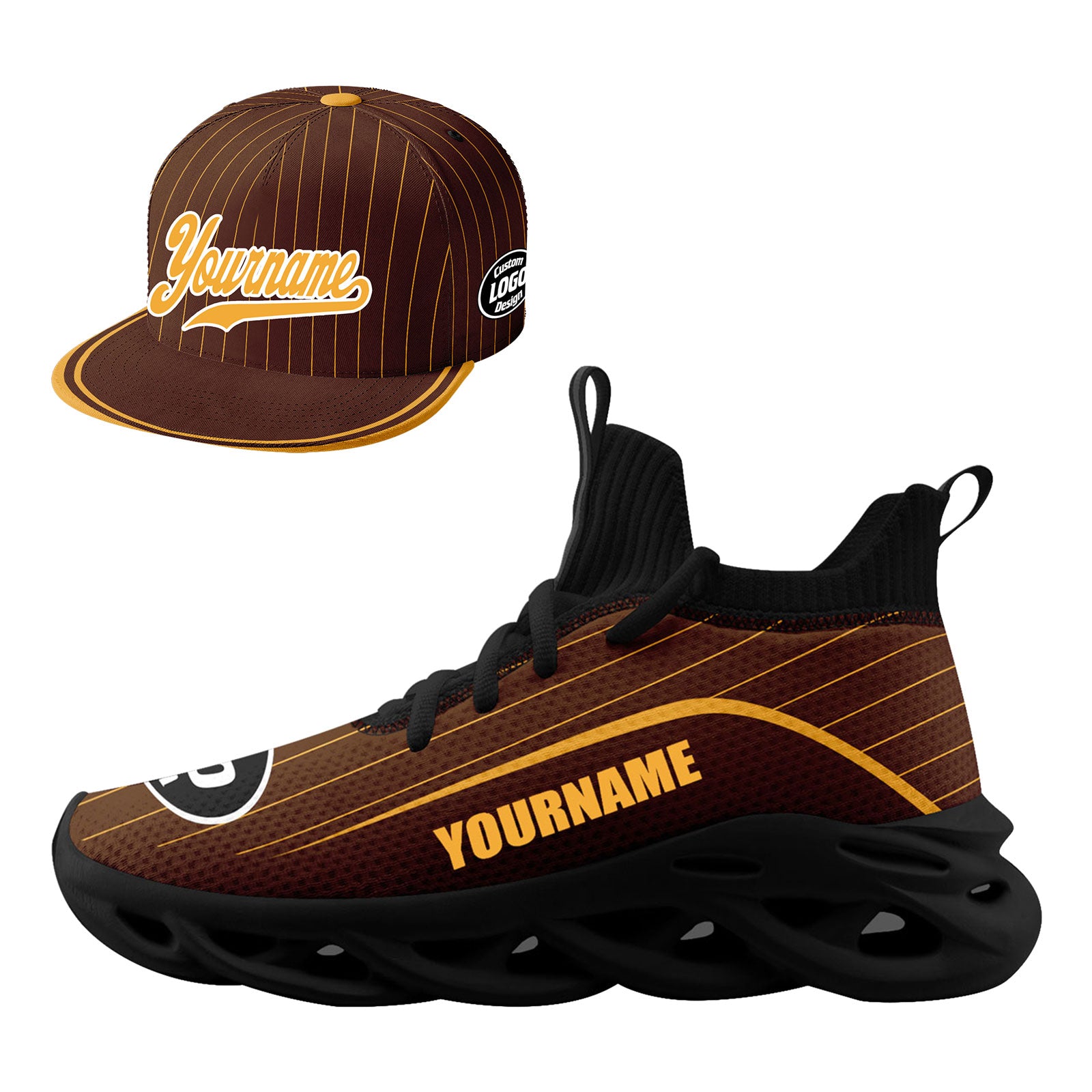 Custom MaxSoul Shoes & Hat Set - Personalized Matching Outfit for Men & Women - Perfect for Sports, Gym Workouts & Casual Streetwear Fashion
