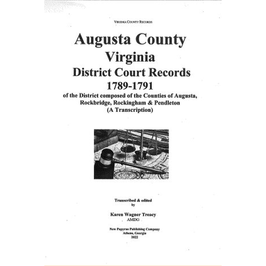 Augusta County Virginia District Court Records 1789-1791 - Historical Legal Documents for Genealogy & Research