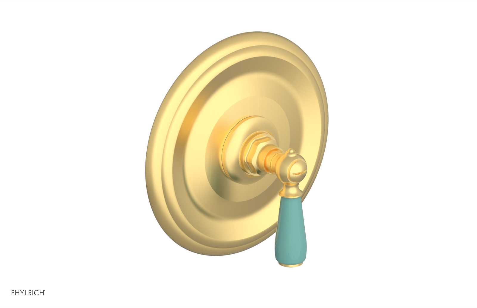 Jamestown Pressure Balance Shower Plate & Handle Trim with Turquoise Accents - 4