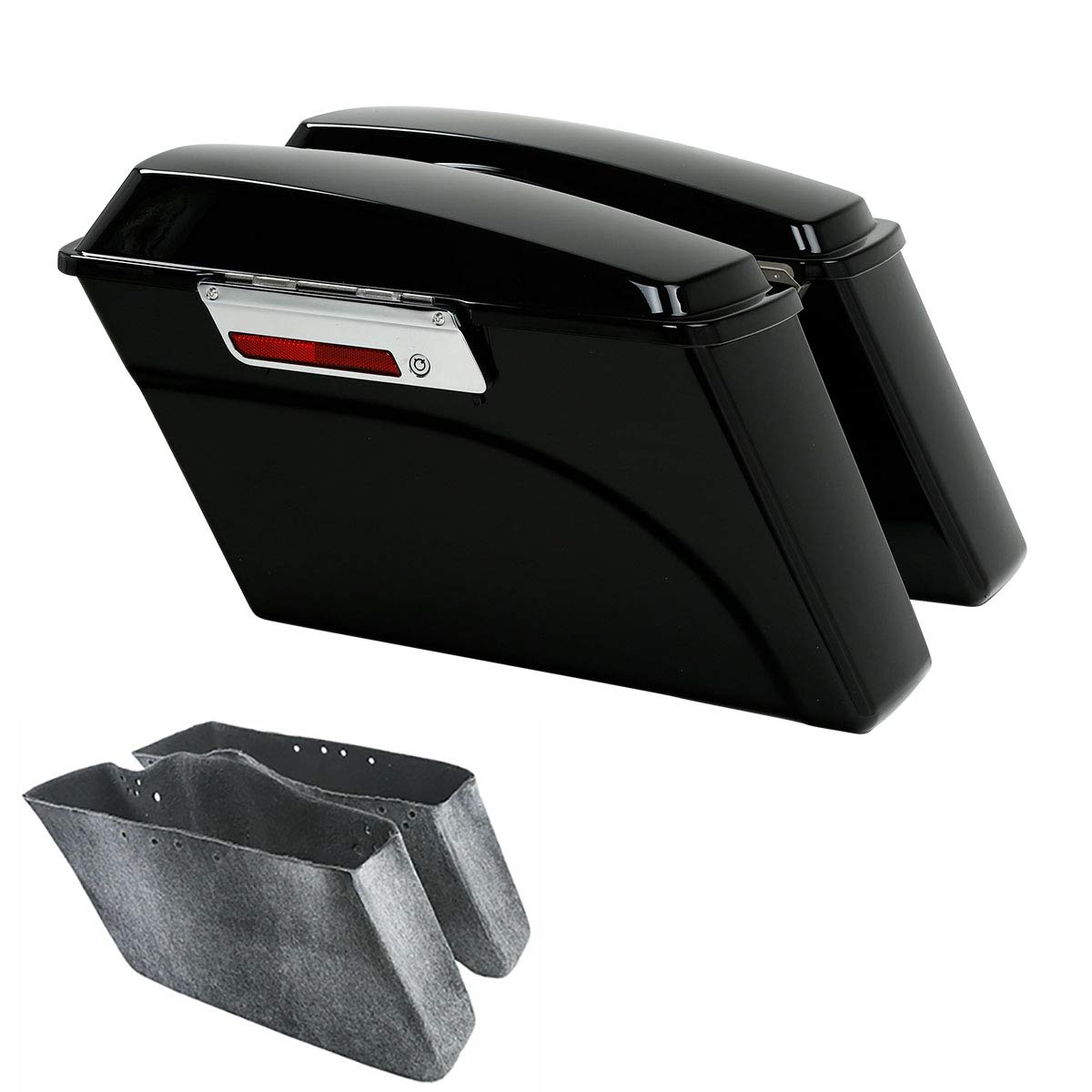 Premium TCMT Hard Saddlebags with Carpet Liners for Harley Davidson Touring Models (Road Glide, Road King, Street Glide, Electra Glide Ultra Classic) 1994-2013 | Durable Motorcycle Luggage for Long Rides & Road Trips