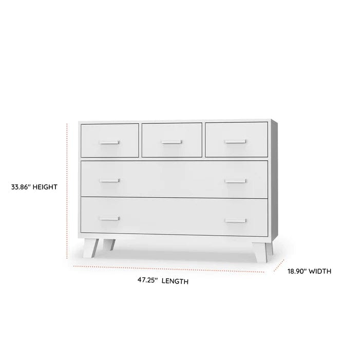 Boston 5-Drawer Dresser - Solid Wood Bedroom Chest of Drawers for Clothes Storage | Perfect for Master Bedroom, Guest Room & Nursery Organization