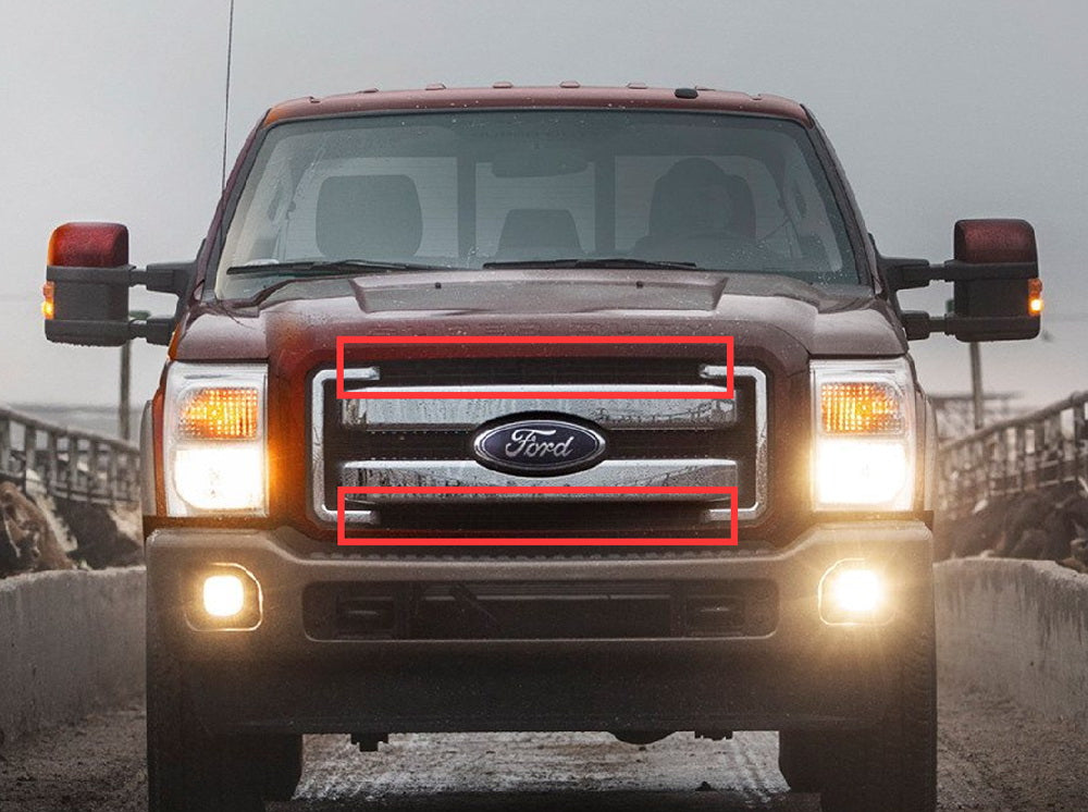 150W 30-Inch LED Light Bar with Behind Grille Mount Bracket & Wiring Kit - Compatible with 2011-2016 Ford F250 F350 Super Duty Trucks - Perfect for Off-Roading, Camping & Night Driving