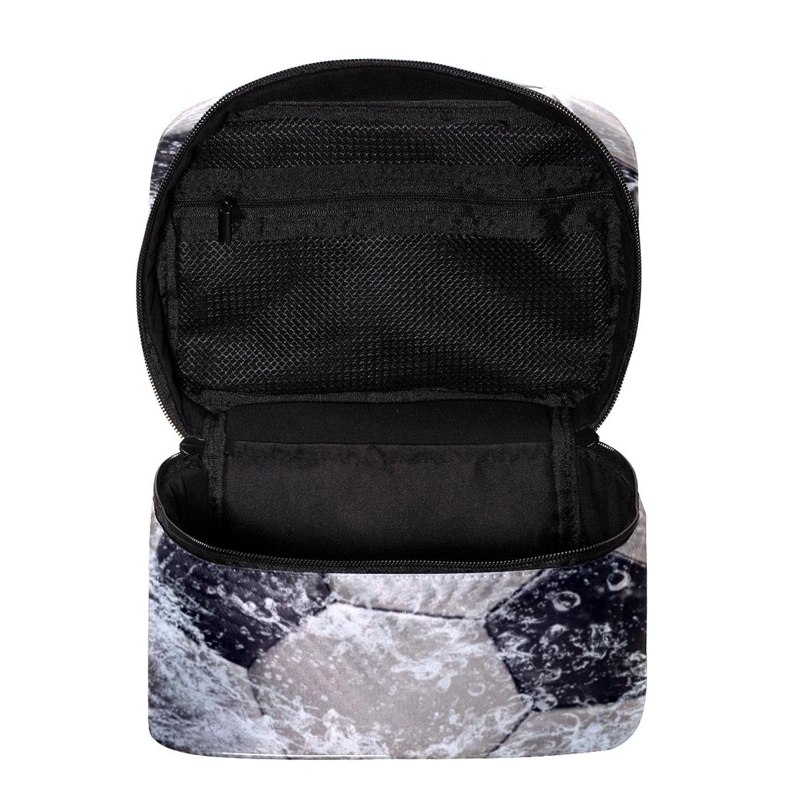 Waterproof Soccer Travel Makeup Bag - Large Cosmetic Organizer for Women | Gym, Beach & Vacation Essentials
