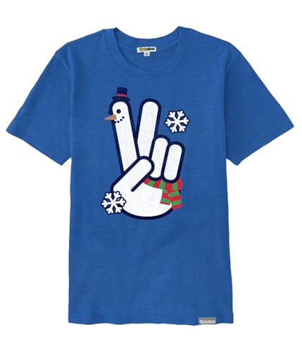 Blue Peace, Love, and Snow Oversized