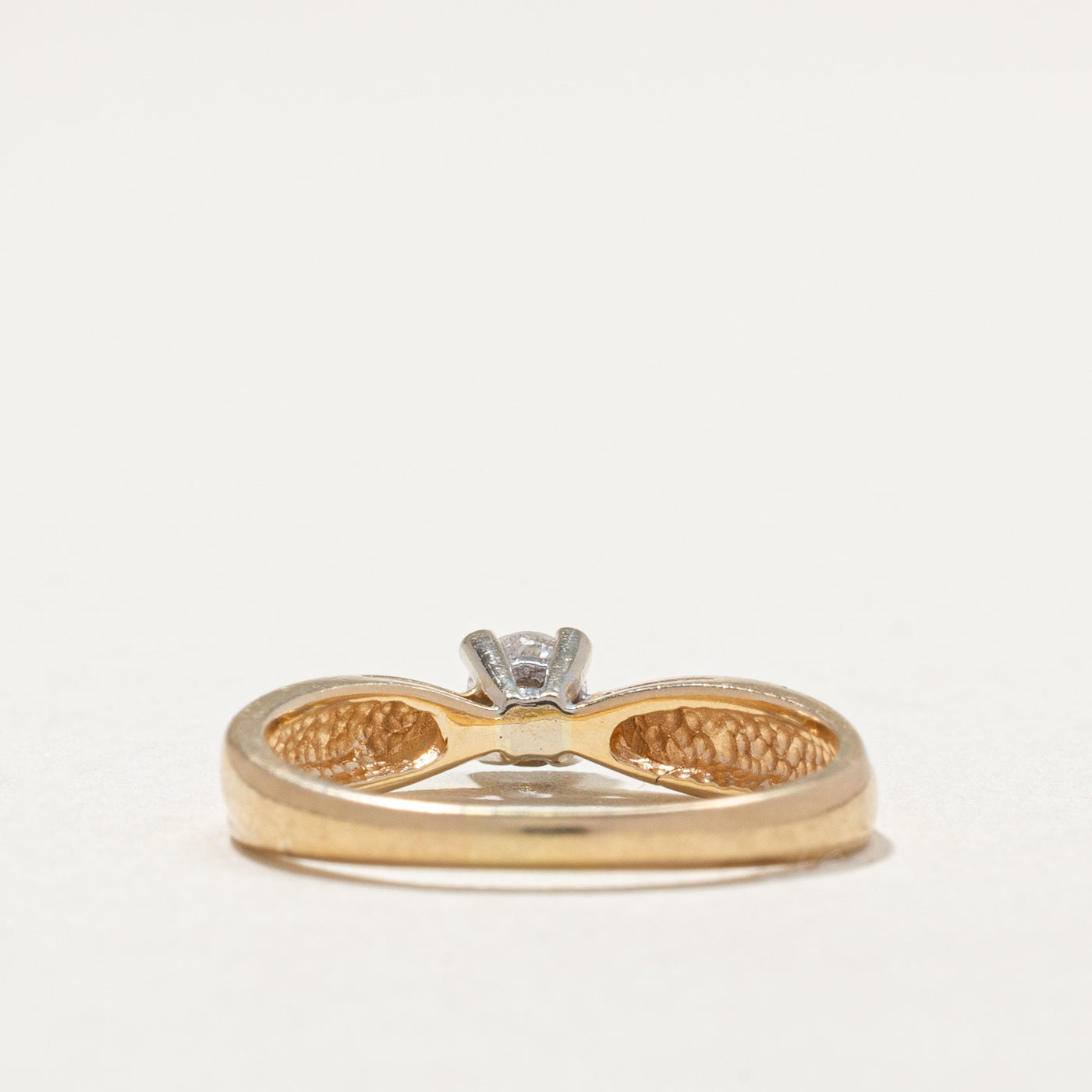 0.15ct Solitaire Diamond Reverse Tapered Ring for Women - Size 4.75 | Elegant Engagement & Wedding Band | Perfect for Proposals, Anniversaries & Special Occasions