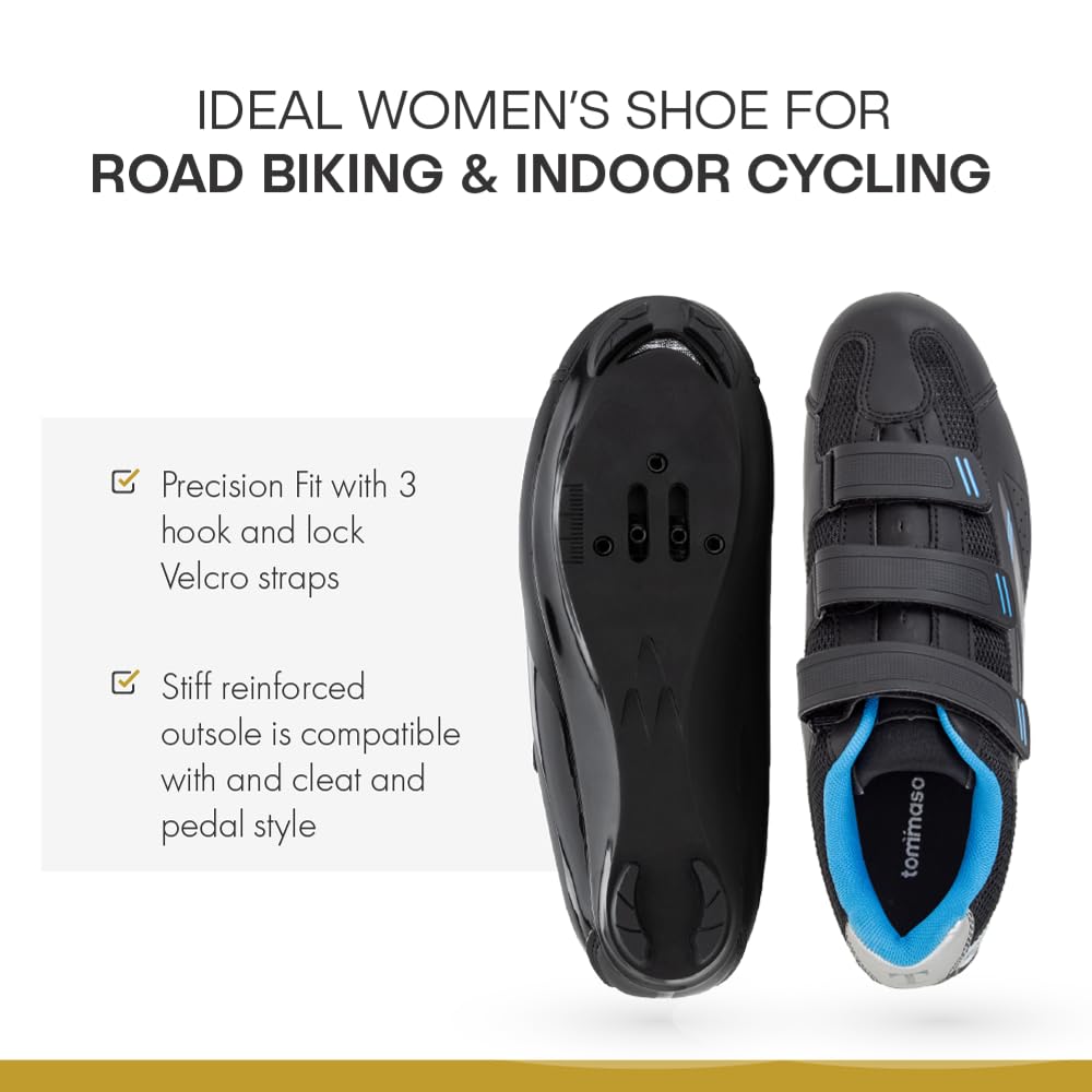 Tommaso Pista Women's Cycling Shoes - Peloton & Indoor Spin Bike Shoes - Delta & SPD Compatible - Comfortable & Lightweight for Indoor Cycling, Spinning Classes & Peloton Workouts