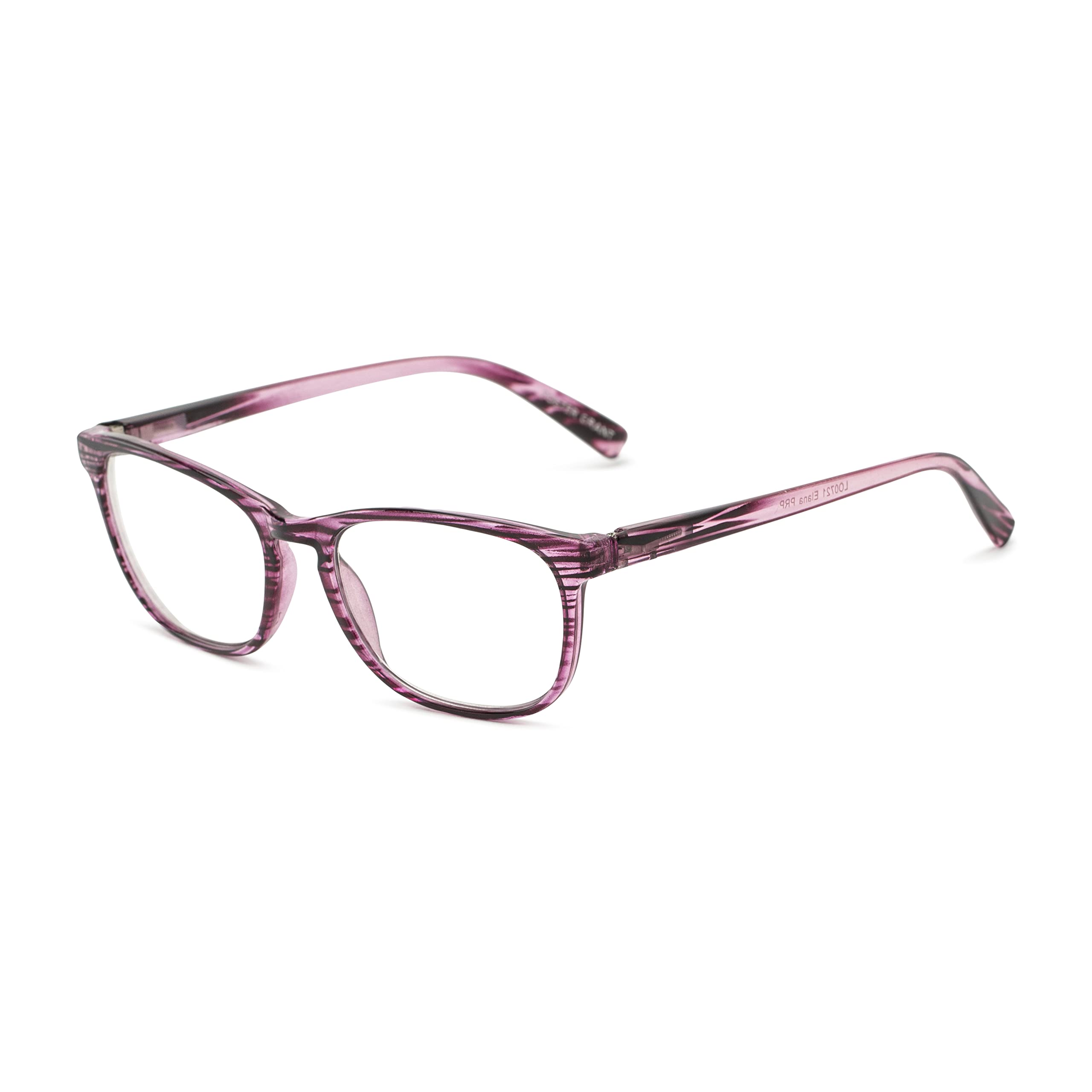 Foster Grant Women's Elana Pop of Power Bifocal Blue Light Blocking Reading Glasses - Purple Frame, 53mm Lens - Perfect for Computer Work, Reading & Digital Eye Strain Relief