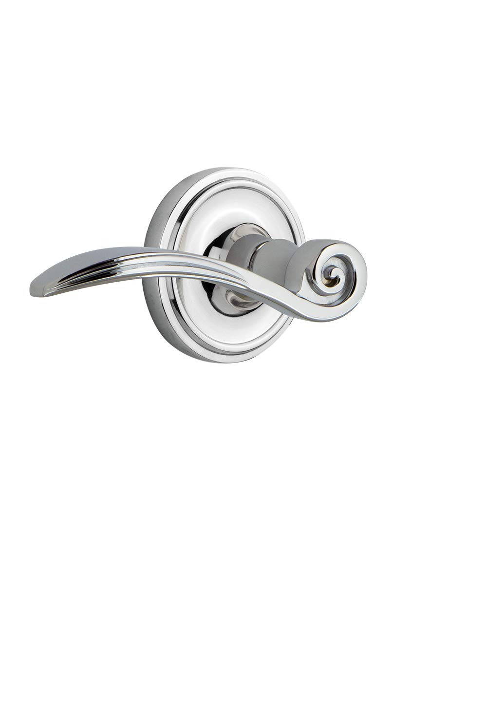 Nostalgic Warehouse Classic Rose Privacy Swan Lever in Bright Chrome - Vintage Style Door Handle for Bedroom, Bathroom & Interior Doors - Perfect for Home Decor and DIY Projects