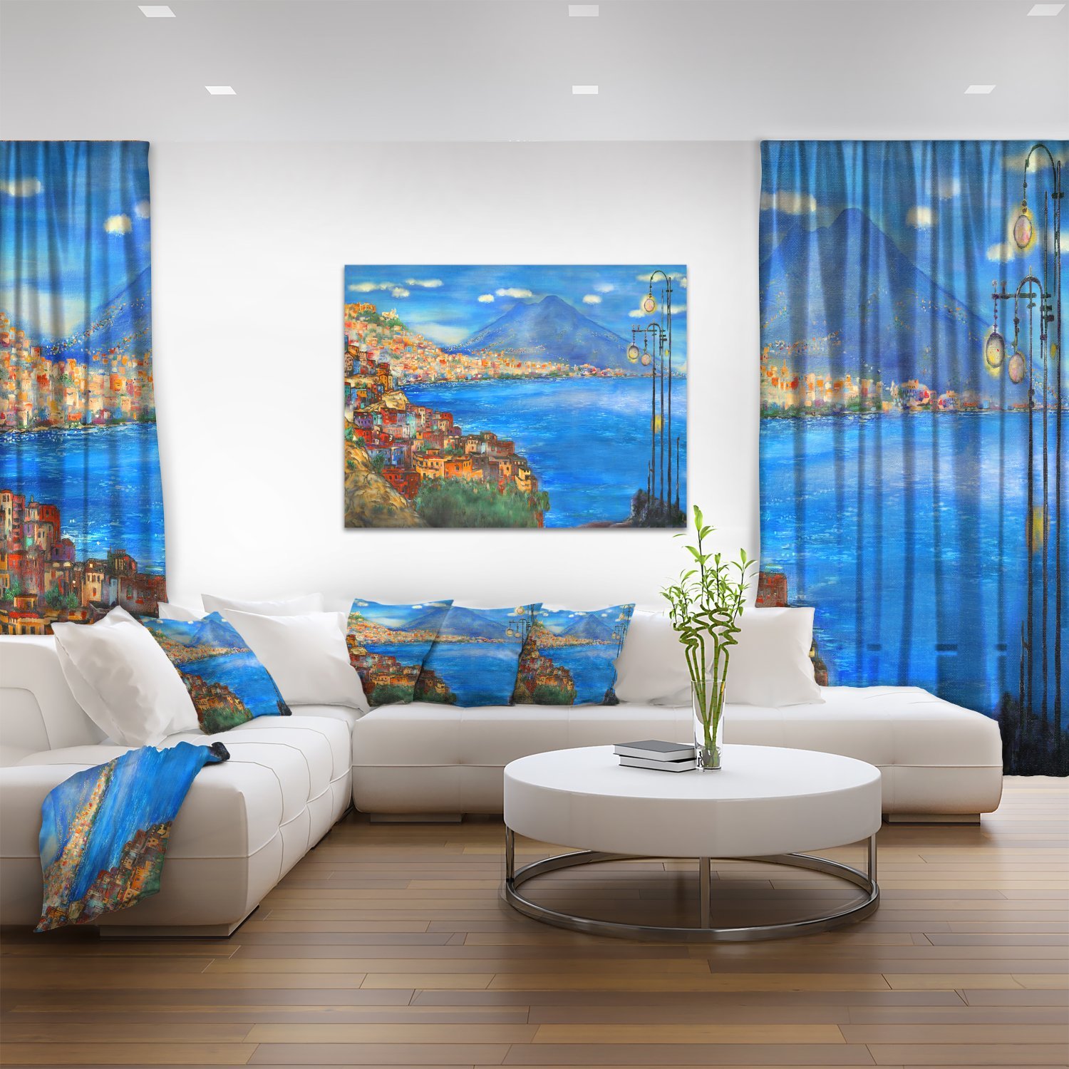 Saturday Night Sea Landscape Painting Canvas Print - Coastal Wall Art for Living Room, Bedroom & Office Decor