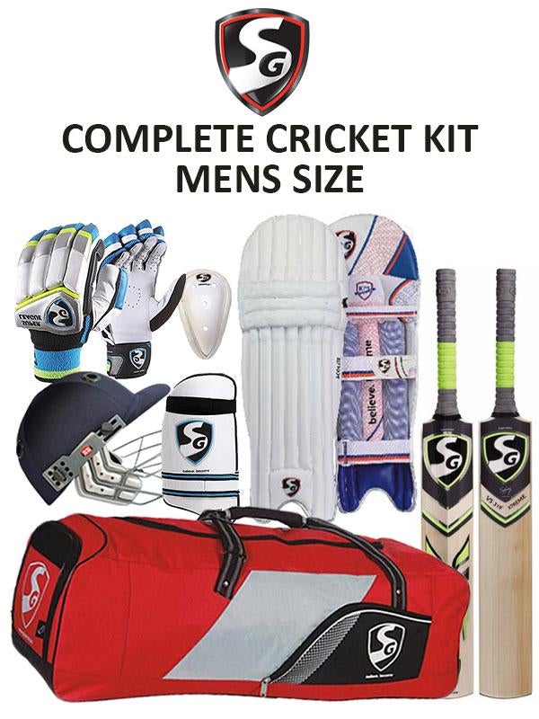 Premium SG Cricket Kit Pack - English Willow Bat, Complete Cricket Gear Set for Practice & Matches | Perfect for Training, Games & Outdoor Sports