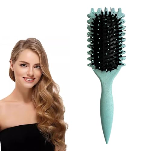 Curl Defining Brush for Curly Hair - Detangling & Styling for Women | Light Green