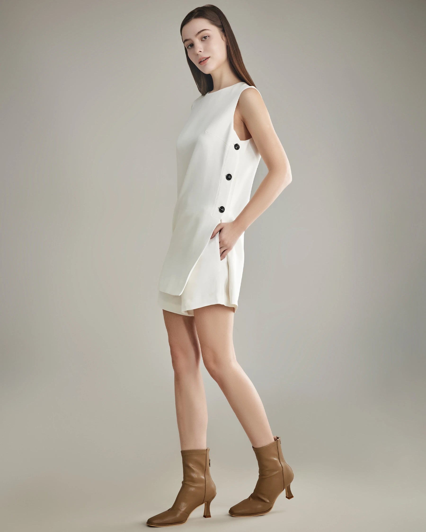 40 Momme Silk Tank Mini Dress and Shorts Set - Luxury Summer Sleepwear & Loungewear for Women - Perfect for Vacation, Bridal Shower, and Spa Days