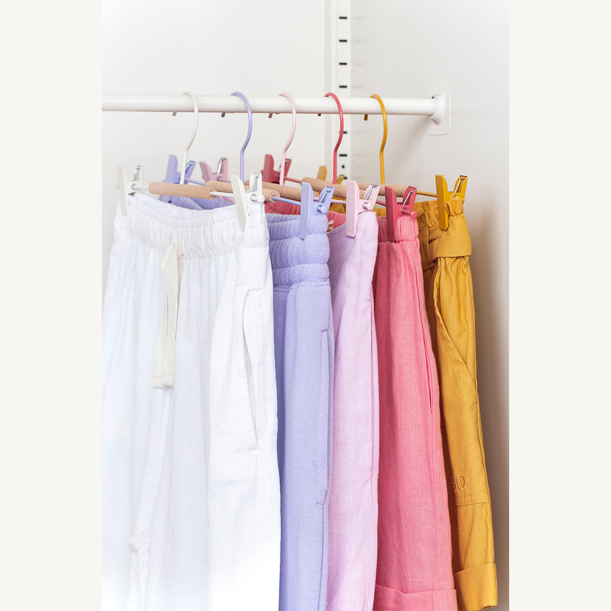 5-Pack Clip Hangers for Pants, Skirts & Scarves - Space Saving Closet Organizer for Home & Travel
