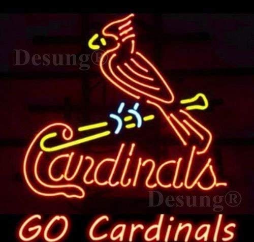 St. Louis Cardinals Neon Sign - 24x20 Inch Handmade Beer Bar Light for Man Cave, Sports Pub & Game Room Decor | Vintage Team Logo Neon Art