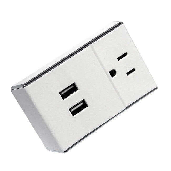 Dual Port USB Wall Charger - Fast AC Power Adapter for iPhone, Samsung, Android Smartphones & Tablets - Perfect for Home, Office & Travel Charging