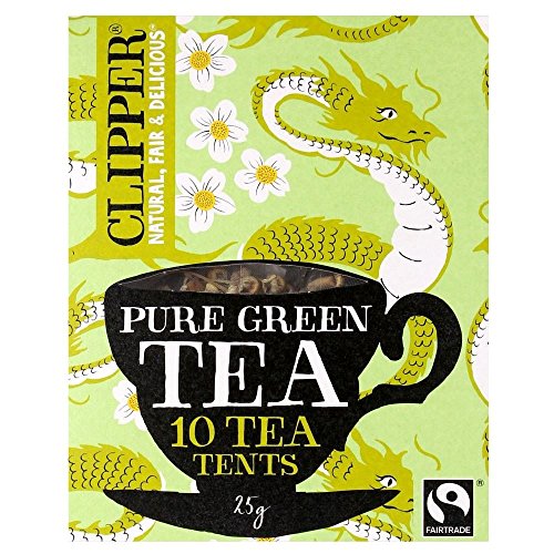 Fairtrade Organic Green Tea Bags - 100% Pure & Natural, Pack of 10 - Perfect for Home, Office & Travel Use