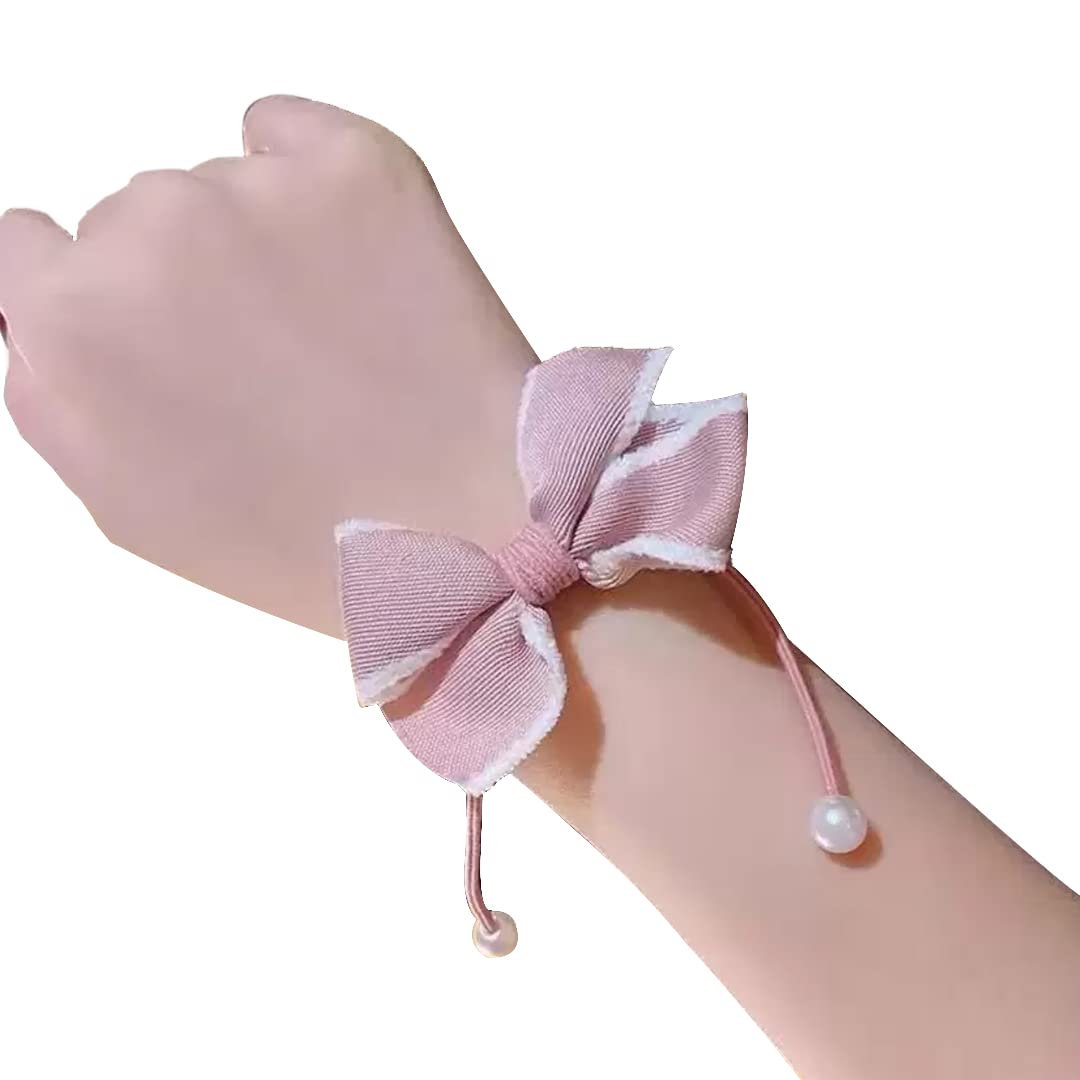 Myra Collection Bow Knotted Hair Scrunchie - Handmade Ponytail Holder & Elastic Hair Tie for Women - Perfect for Workouts, Office, and Everyday Use