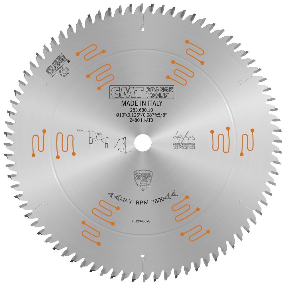 Premium Chrome Ultimate Plywood & Melamine Saw Blades - High Precision Cutting for Woodworking, Cabinets & DIY Projects - Perfect for Table Saws, Miter Saws & Circular Saws
