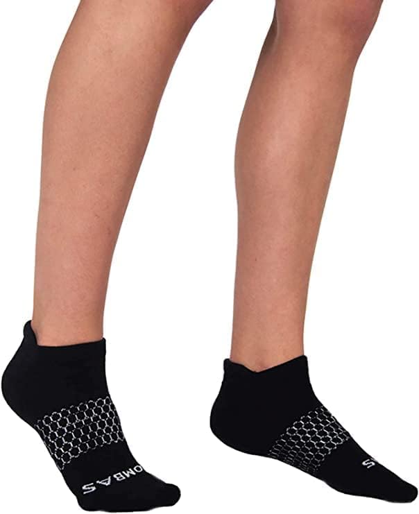 BOMBAS Women's 4-Pack Solid Black Ankle Socks - Medium Size for Everyday Comfort & Workout - Perfect for Running, Yoga, and Casual Wear