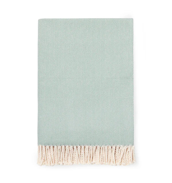 Luxury Sferra Celine Aqua Blue Cashmere Throw Blanket - Soft & Cozy Winter Shawl for Sofa, Bed & Travel - Perfect Gift for Home Decor & Cold Weather Comfort