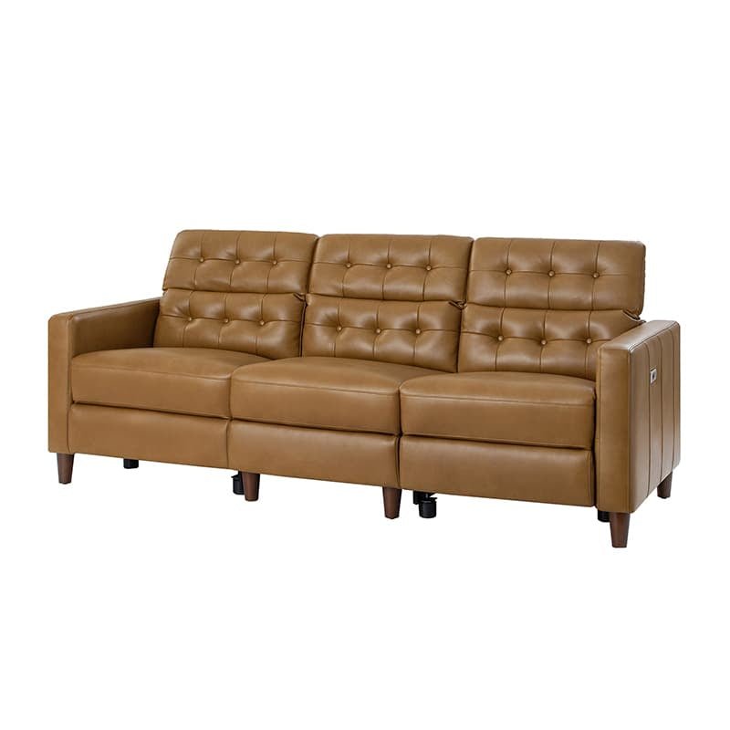 Viktor Mid Century Modern Oversized Power Reclining Sectional Sofa with Adjustable Headrests - Comfortable L-Shaped Couch for Living Room, Home Theater & Family Gatherings
