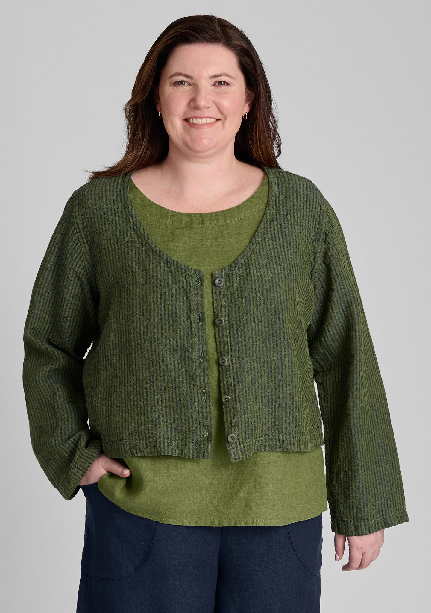 Vee Cardi Linen Cardigan for Women - Lightweight Summer Cover-Up, Casual & Boho Style - Perfect for Beach, Office, and Layering Outfits