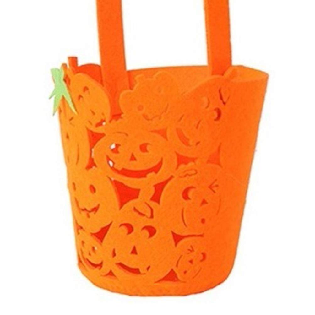 Halloween Candy Bucket - Pumpkin Trick or Treat Tote Bag with Hollow Out Design for Halloween Party Favors, Trick-or-Treating & Prom Props - Perfect for Kids Costume Accessories & Candy Collection
