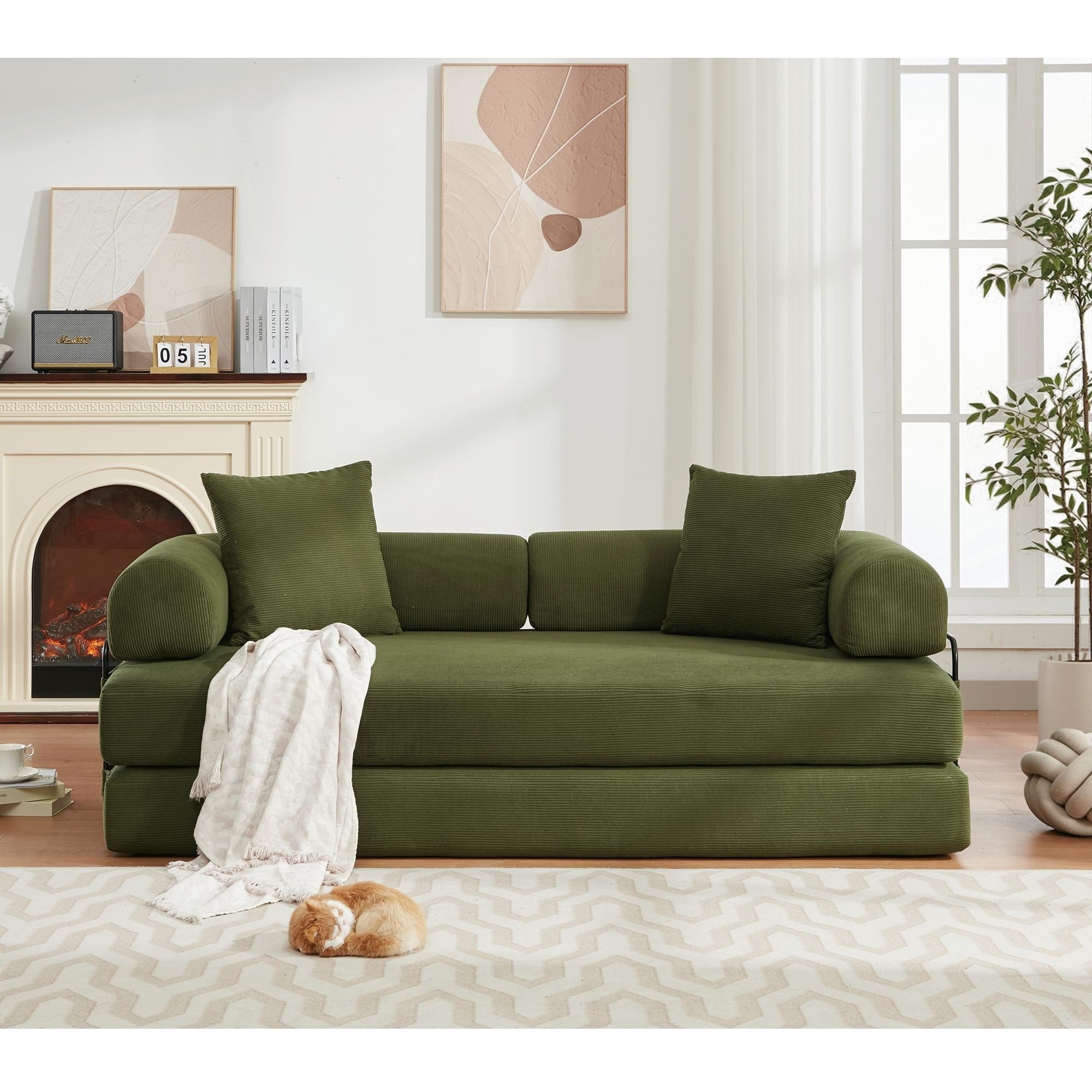 4 in 1 Convertible Sleeper Sofa Bed - 78.5