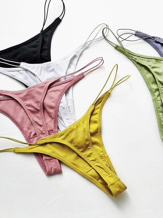 ZASUWA Women's Breathable Double Strap Thong Underwear - Sexy Comfortable Lingerie for Everyday Wear & Intimate Moments