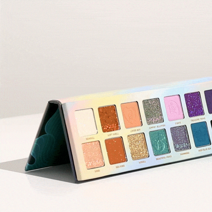 Disney The Little Mermaid Eyeshadow Palette - 12 Color Matte & Shimmer Makeup Set | Waterproof & Long Lasting | Perfect for Cosplay, Halloween, and Daily Makeup Looks