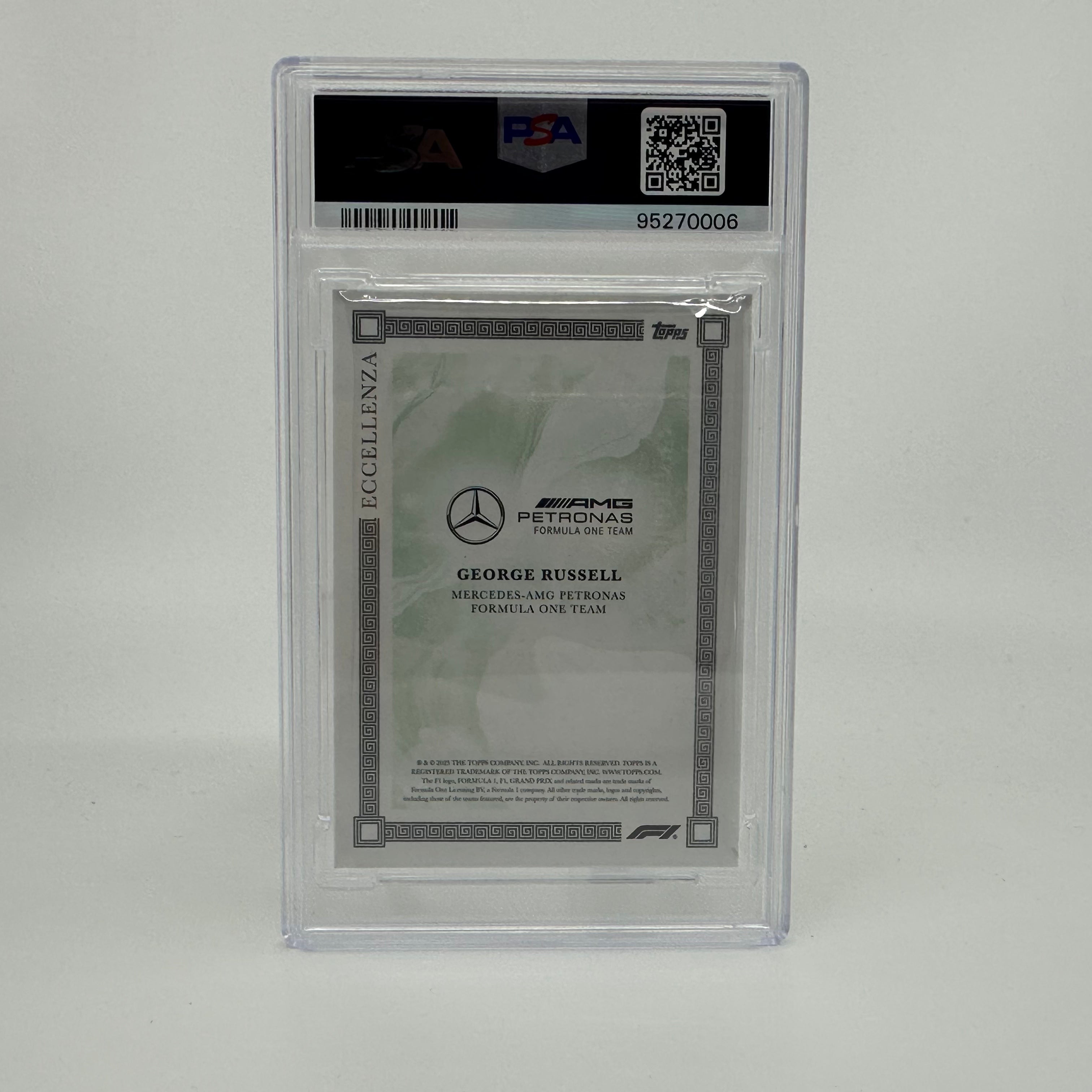 PSA 8 George Russell 2023 Eccellenza Green #85/99 - Rare Trading Card for Collectors & Sports Fans - Perfect for Display, Investment & Fantasy Leagues
