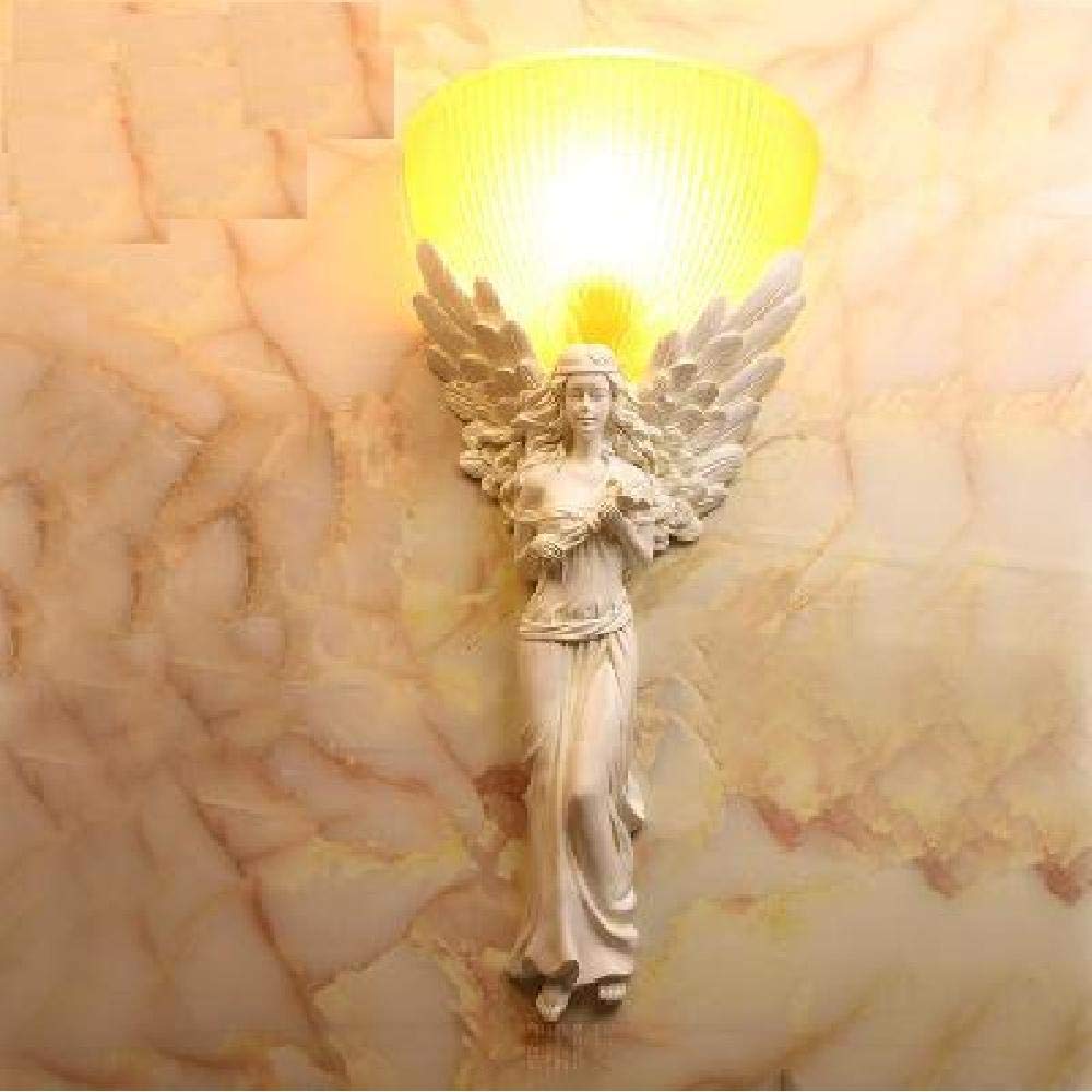 Modern LED Wall Lamps - Art Angel Creative Wall Light for Living Room, Bedroom & Bedside Lighting - Energy Efficient Home Decor Fixture - Perfect for Ambient Lighting and Wall Accents