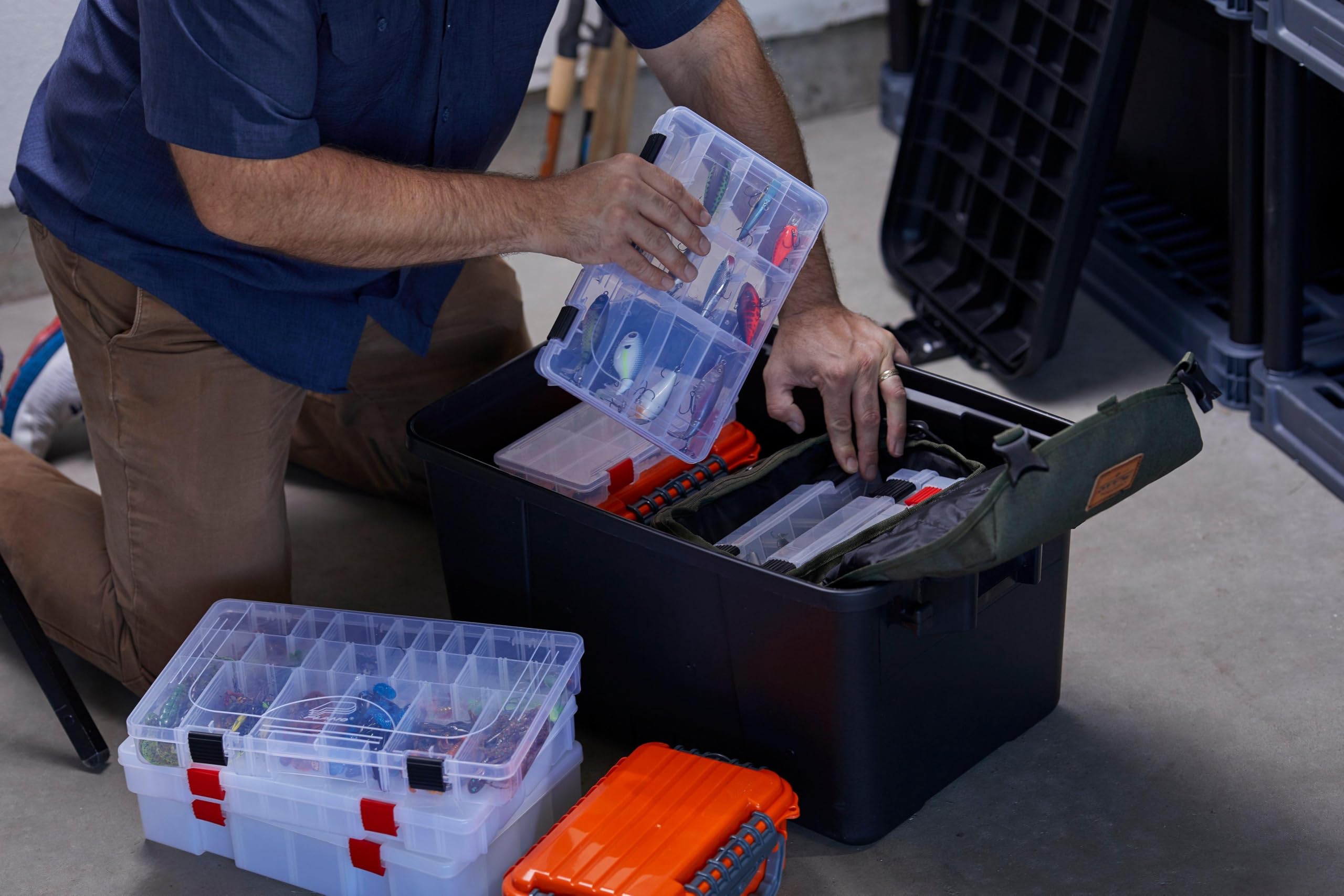 Plano Storage Trunks - Durable Plastic Storage Boxes for Organizing Sports Gear, Camping Equipment & Home Items | Perfect for Garage, Basement & Outdoor Use