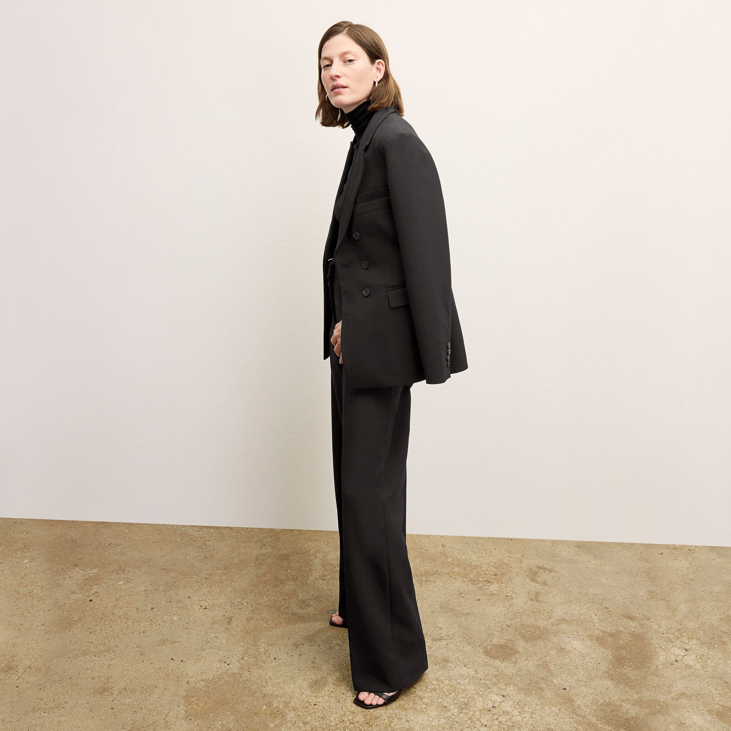 Tinsley Wide Leg Pants for Women - Stretchy Comfort Suit Pants in Black | Perfect for Office, Business Casual & Formal Wear