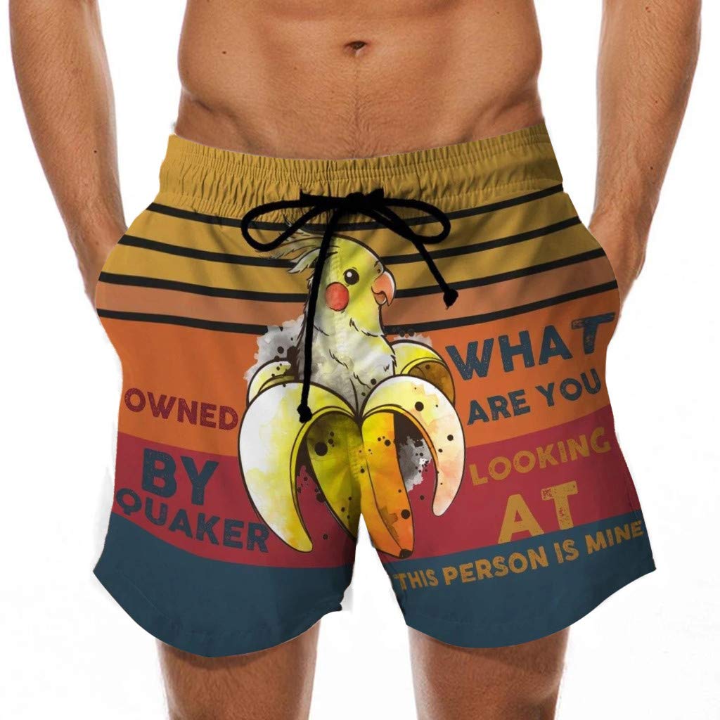 Men's Quick-Dry Athletic Shorts with Lace-Up Pockets - Funky Printed Workout Shorts for Gym, Running & Beach - Perfect Father's Day Gift for Summer Festivals & Outdoor Activities