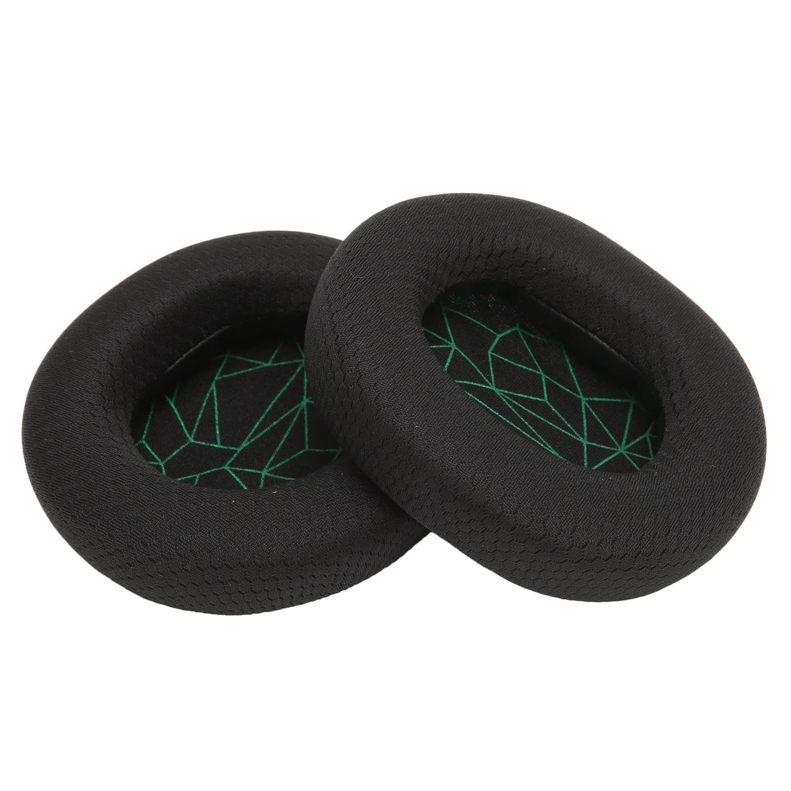 Replacement Ear Pads for Steelseries Arctis 1/3/5/7/9 Pro Headset - Breathable Mesh & Sponge Cushions, Noise Isolation Earpads (Black & Green) - Perfect for Gaming, Music & Long Wear Comfort