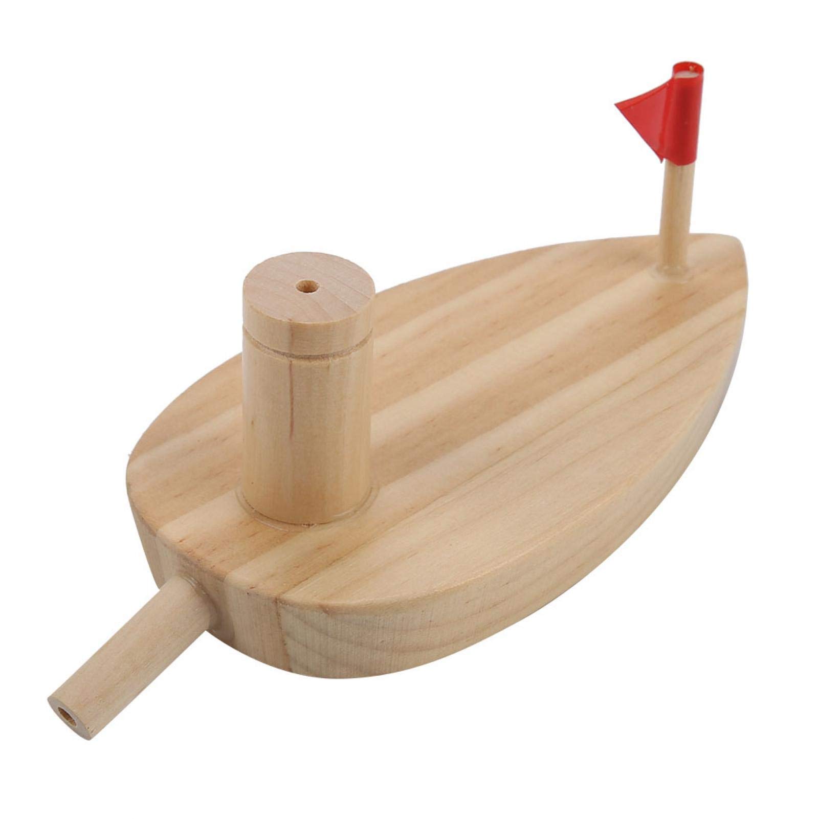 Balloon Powered Wooden Boat Toy - Inertial Balloon Boat for Kids, Fun Water Play & Bath Time Toy - Perfect for Pool, Bathtub, and Outdoor Play