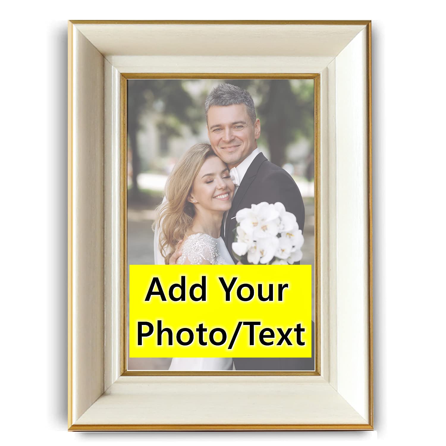 Custom Photo Frames - Personalized Picture Frames with Your Photos - Unique Wall Art & Thoughtful Gift for Girlfriend, Wife, or Family - Tabletop Display for Home, Office Decor - Free Photo Printing Included