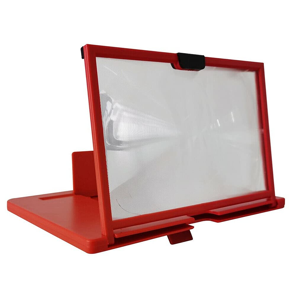 Adjustable HD 3D Smartphone Screen Amplifier - 12 Inch Foldable Phone Stand with Sturdy Base for Movies, Gaming & Video Calls | Portable Viewing Enhancer for iPhone & Android Devices