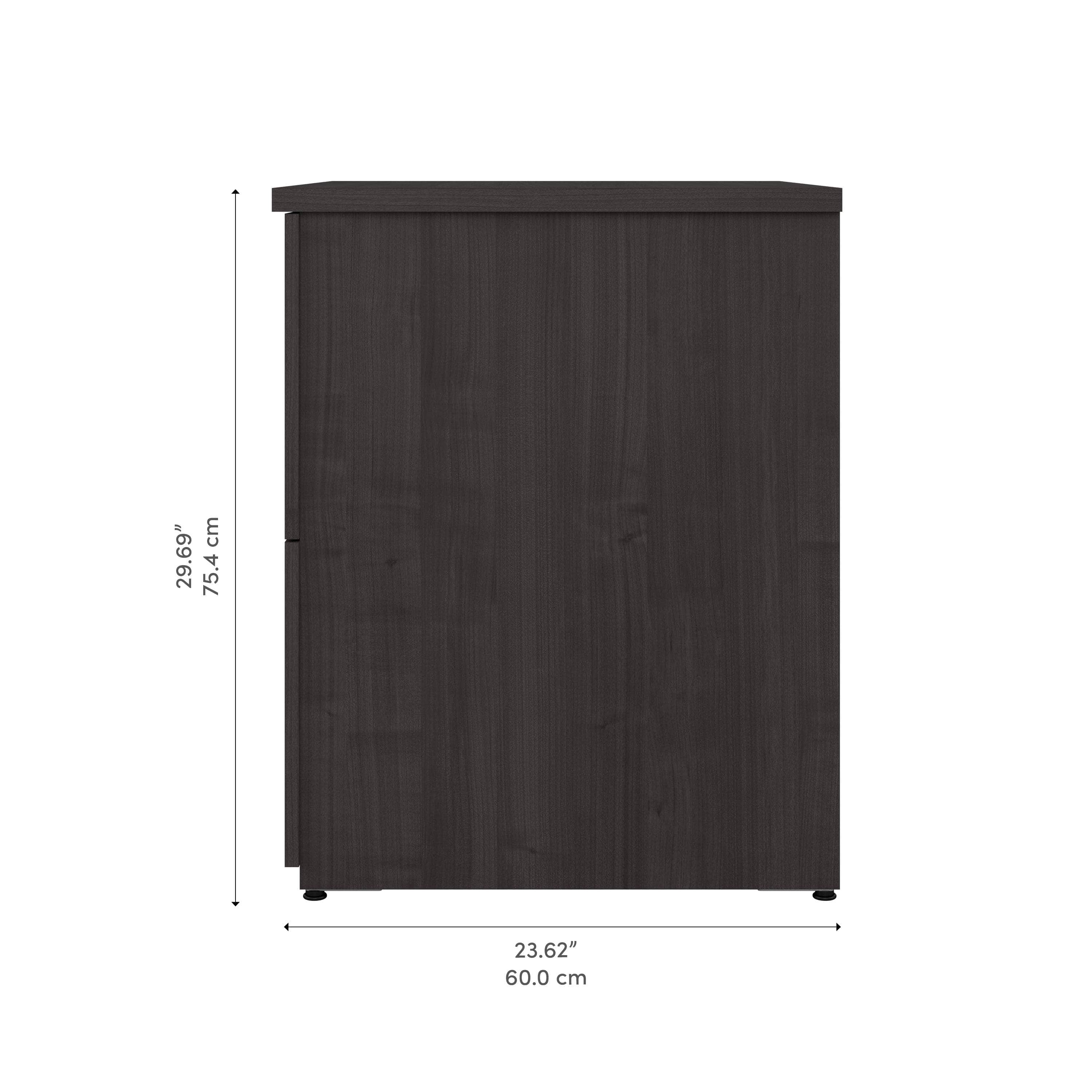 Ridgeley 28W 2-Drawer Lateral File Cabinet - 3 Colors (Black, Gray, White) - Office Storage & Document Organization Solution for Home & Business Workspaces