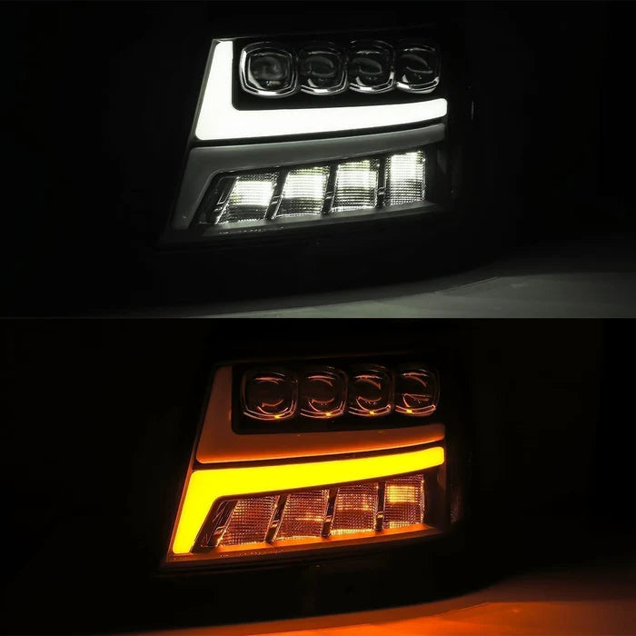 07-14 Chevrolet Tahoe Suburban 07-13 Avalanche NOVA Series LED Projector Headlights - Jet Black - Upgrade Your Night Driving Safety & Style