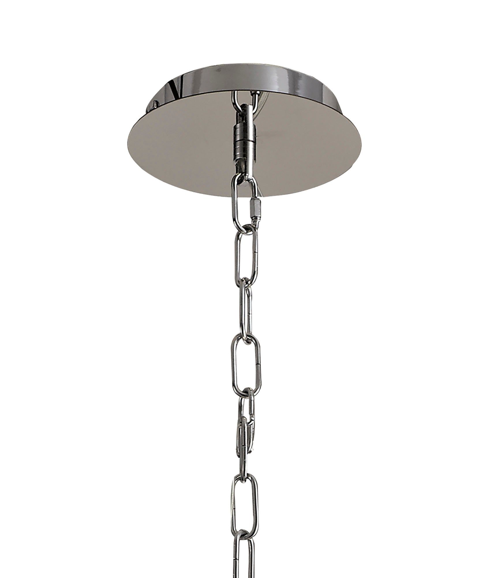 Cadwell Convertible Pendant/Semi Flush Ceiling Light Fixture - 7 x E14 Bulb Sockets - Polished Chrome & Crystal Design - Perfect for Dining Room, Bedroom, or Entryway Lighting